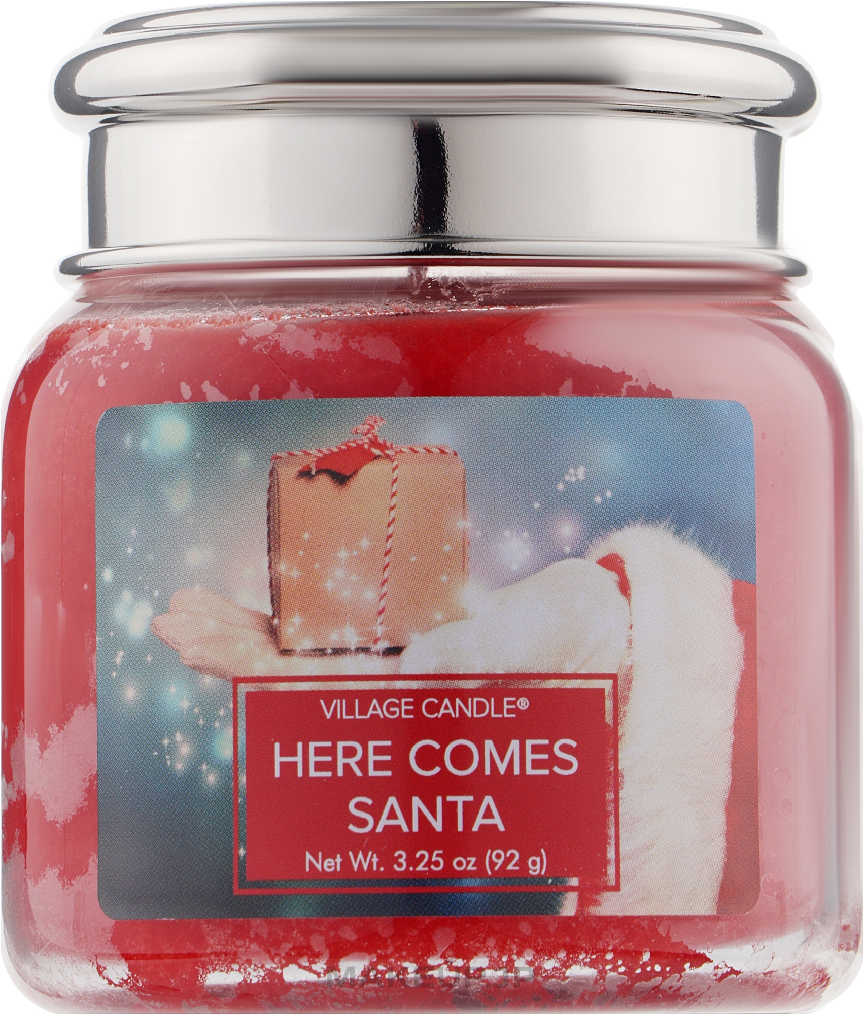 Scented Candle in Jar - Village Candle Here Comes Santa — photo 92 g