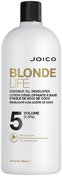 Oxidizing Cream, 1.5% - Joico Blonde Life Coconut Oil Developer 5 Volume — photo N1