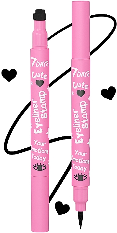 Eyeliner Stamp - 7 Days Your Emotions Today Cute Eyeliner Stamp — photo N1