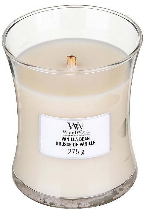 Scented Candle in Glass - WoodWick Hourglass Candle Vanilla Bean — photo N10