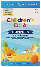 Kids Dietary Supplement 600 mg "Omega-3" - Nordic Naturals Children's DHA Gummies — photo N1