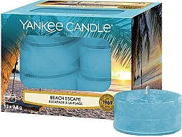 Fragrances, Perfumes, Cosmetics Tea Light Candles "Beach Escape" - Yankee Candle Scented Tea Light Candles Beach Escape