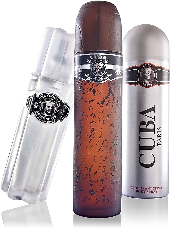 Cuba Black - Set (edt/100 ml + deo/200 ml + ash/lot/100 ml) — photo N3