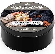 Fragrances, Perfumes, Cosmetics Tea Light Candle - Country Candle Spicy Pumpkin White Chocolate Daylight