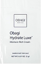 Fragrances, Perfumes, Cosmetics Intensive Moisturizing Cream - Obagi Medical Hydrate Luxe Moisture-Rich Cream (sample)