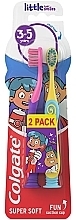 Fragrances, Perfumes, Cosmetics 子供用歯ブラシセット、イエロー/ピンク - Colgate Kids Super Soft Toothbrush	