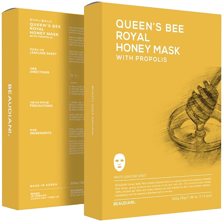 Honey Face Mask - Beaudiani Queen's Bee Royal Honey Mask With Propolis — photo N9