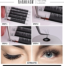 False Lashes D, 0.15 (6-13 mm), mix - Nanolash Volume Lashes — photo N9