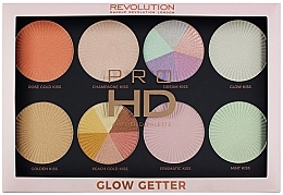 Highlighter Palette - Makeup Revolution Pro HD Palette Glow Getter — photo N8