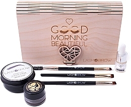 Fragrances, Perfumes, Cosmetics Set - Lash Brown Morning Beautiful (brow soap/50g + brow oil/6ml + eyebrow pomade/7g + brush/3pcs)