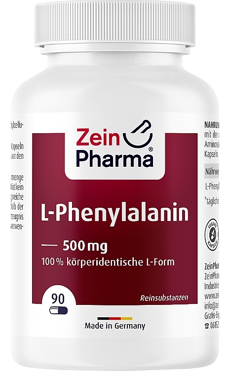 Dietary Supplement "L-Phenylalanine", 500 mg - ZeinPharma — photo N1