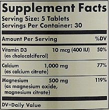 Dietary Supplement "Calcium, Magnesium with Vitamin D3" - Solgar Calcium Magnesium with Vitamin D3 — photo N15