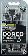 Fragrances, Perfumes, Cosmetics Disposable Razor with 3 blades - Dorco Pace Disposable 3