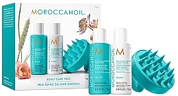 Set - MoroccanOil Scalp Care Trio (shm/70ml+h/cond/70ml+scalp/brush/1pc) — photo N1