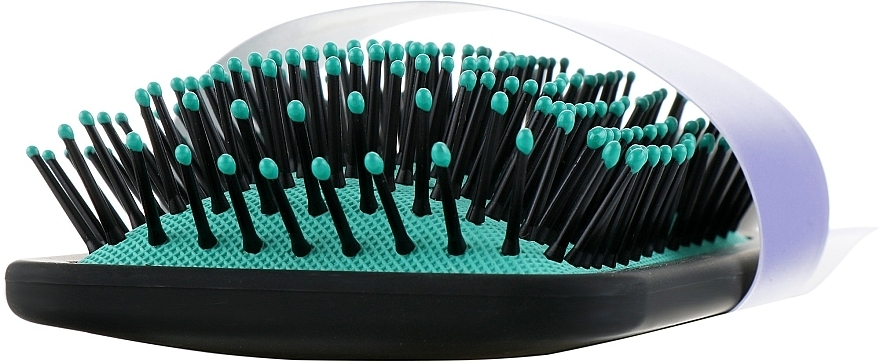 Massage Hair Brush, square, 414930, green - Beauty Look — photo N6