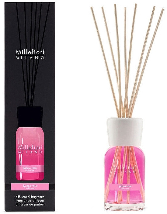 Lychee Rose Aroma Diffuser - Millefiori Milano Natural Diffuser Lychee Rose — photo N1