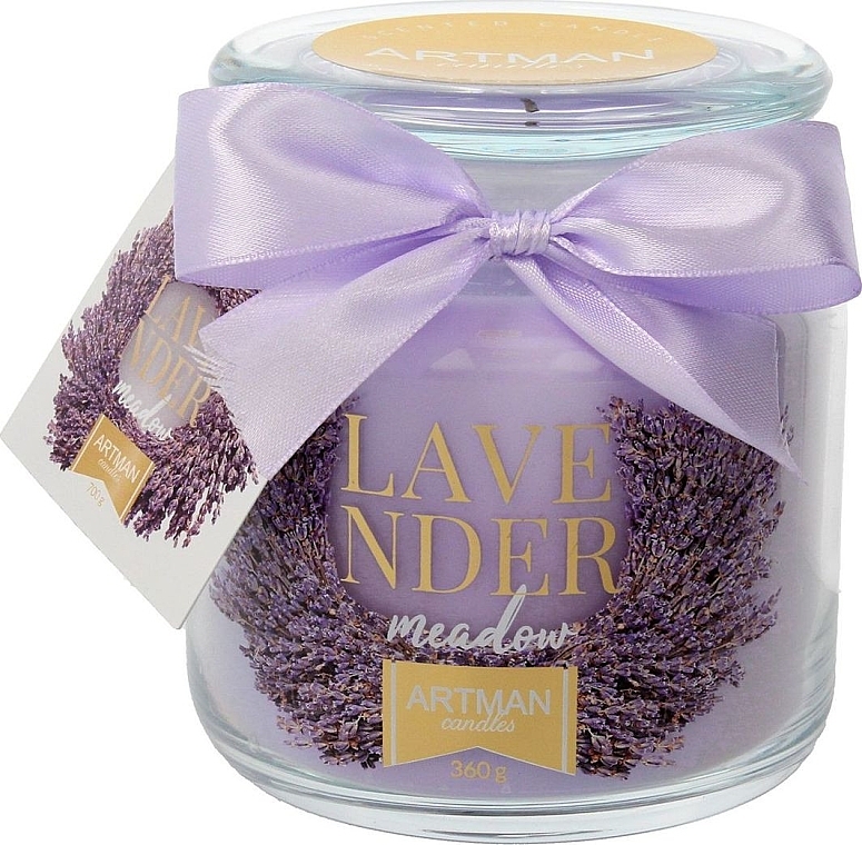 Scented Candle, 10x11 cm., 360g - Artman Lavender Meadow — photo N2