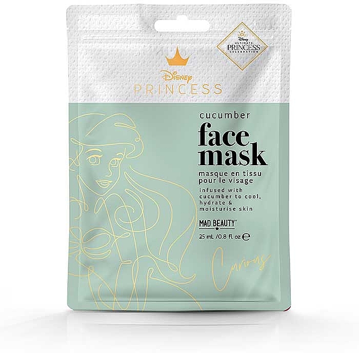 Face Mask - Mad Beauty Disney Ultimate Princess Ariel Facial Mask Cucumber — photo N1