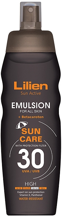 Sunscreen Body Emulsion - Lilien Sun Active Emulsion SPF 30 — photo N2