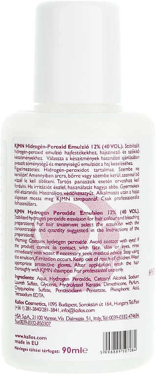 Hair Peroxide Emulsion 12% - Kallos Cosmetics KJMN Hydrogen Peroxide Emulsion — photo N11