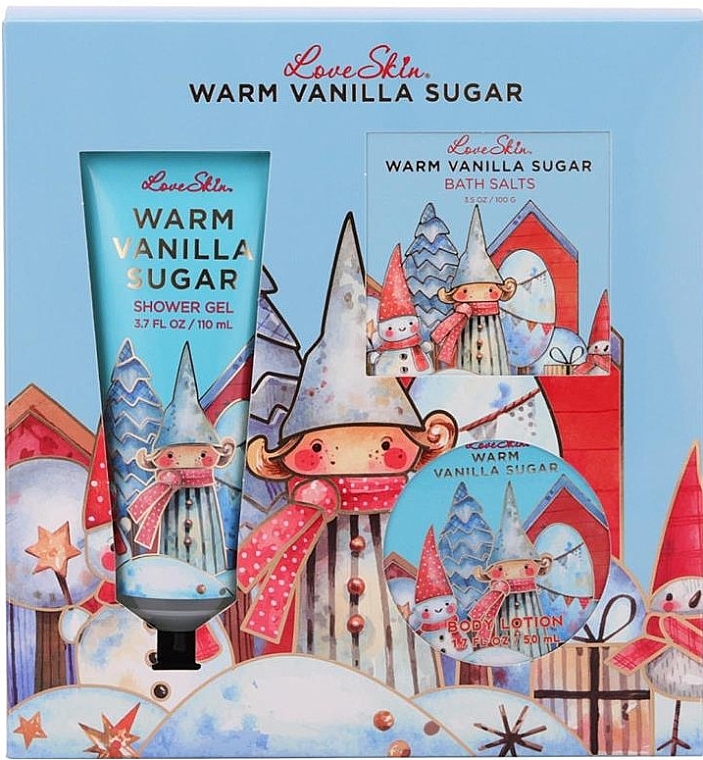 Set - Love Skin Warm Vanilla Sugar (sh/gel/110ml + b/salt/100g + b/lot/50ml)	 — photo N1