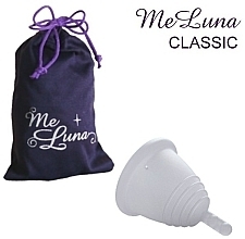 Menstrual Cup with Ball Stem, M-size, red - MeLuna Classic Shorty Menstrual Cup Stem — photo N1