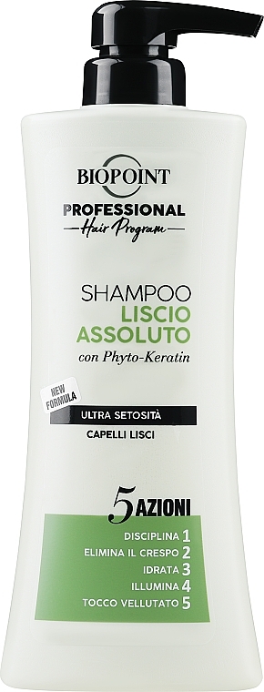 Shampoo for Unruly & Curly Hair - Biopoint Liscio Assoluto Shampoo — photo N1