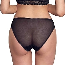 Mesh Bikini Panties 'Figi', black - Moraj — photo N2