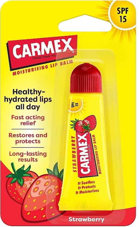 Tuba Lip Balm "Strawberry" - Carmex Lip Balm — photo N5