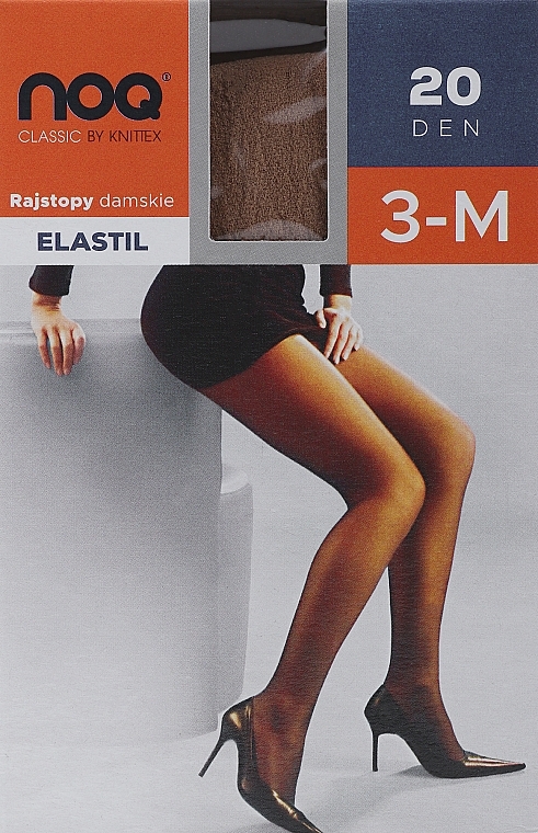 Women Tights "Elastil" 20 Den, beige - Knittex — photo N5