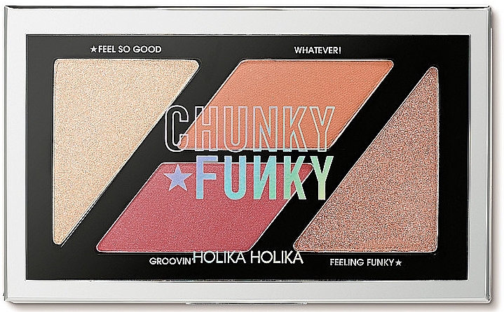 Blush & Highlighter Palette - Holika Holika Chunky Funky So Funk Multi Blusher Palette — photo N2