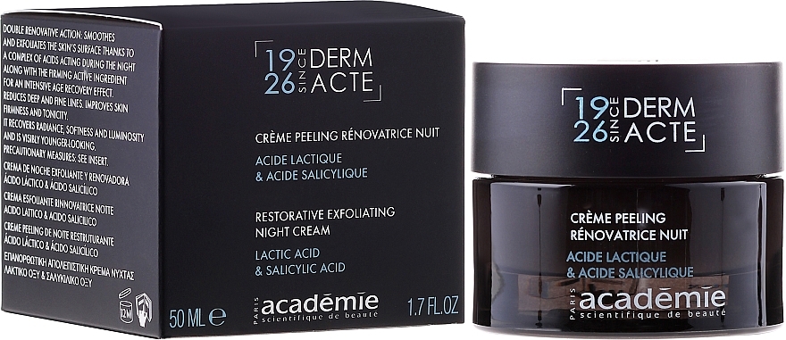 Night Restorative Exfoliating Cream - Academie Peeling Renovatrice Nuit Acide Lactique & Acide Salicylique — photo N3