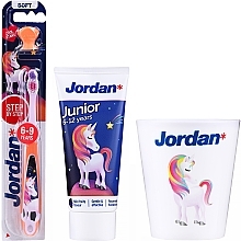 Fragrances, Perfumes, Cosmetics Unicorn 4 Set - Jordan Junior (toothpaste/50ml + toothbrush/1pc + cup)