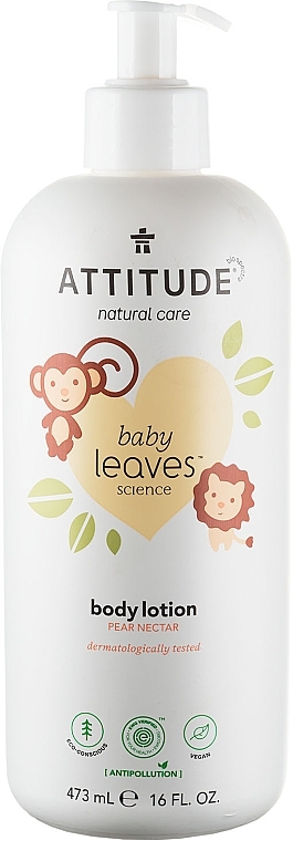 梨ネクター ボディローション - Attitude Natural Body Lotion Pear Nectar — photo N1