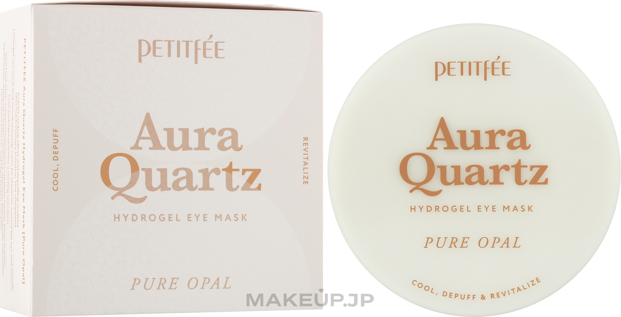 Pearl Protein & Opal Powder Hydrogel Eye Patch - Petitfee&Koelf Aura Quartz Hydrogel Eye Mask Pure Opal — photo 40 szt.