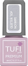 Fragrances, Perfumes, Cosmetics No Wipe Top Coat with Micro Glitter - Tufi Profi Premium Glitter Top No Wipe