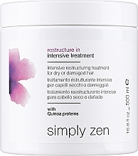 Fragrances, Perfumes, Cosmetics Dry Hair Mask - Z. One Concept Simply Zen Restructure In Intensive Treatment