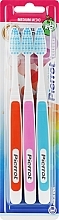 Toothbrush Set "Coloros", orange + pink + blue - Pierrot New Active — photo N7