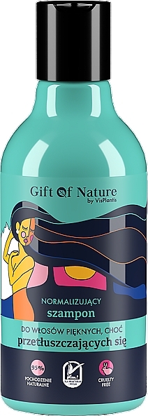 Shampoo for Greasy Hair - Vis Plantis Gift of Nature Normalizing Shampoo For Greasy Hair — photo N1