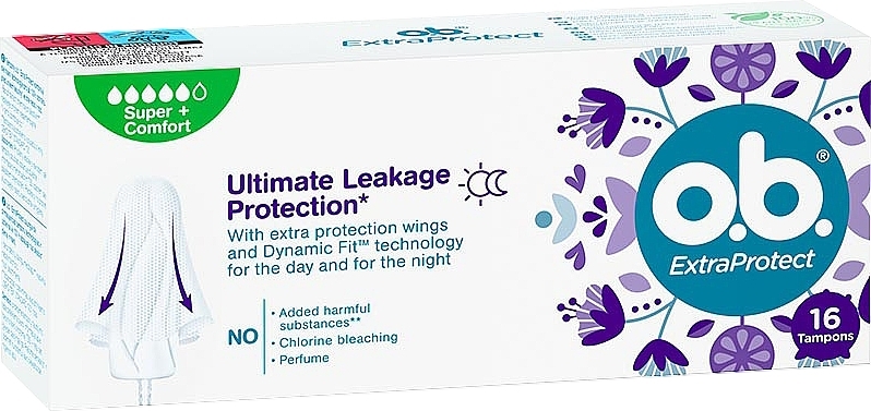 Tampons, 16 pcs - O.b. ExtraProtect Super+ Comfort — photo N1