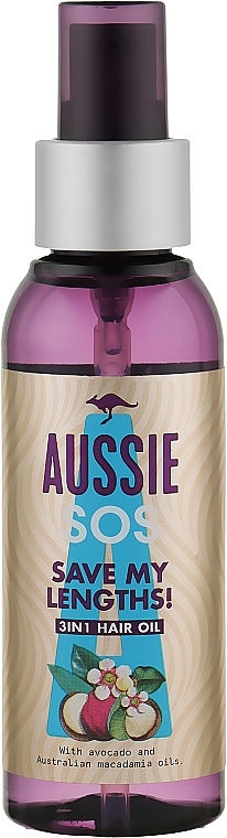 Olejek do wiosyw - Aussie SOS Save My Lengths! 3in1 Hair Oil — photo N1