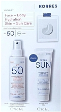 Fragrances, Perfumes, Cosmetics Set - Korres Yoghurt Face+Body Hydration Skin+Sun Care (sun/em/150 ml + a/sun/gel/50 ml)