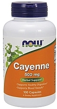 Dietary Supplement, 500mg, 100 capsules - Now Foods Cayenne — photo N1