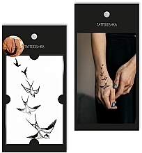 Fragrances, Perfumes, Cosmetics Temporary Tattoo "Flight of the Swallow" - Tattooshka