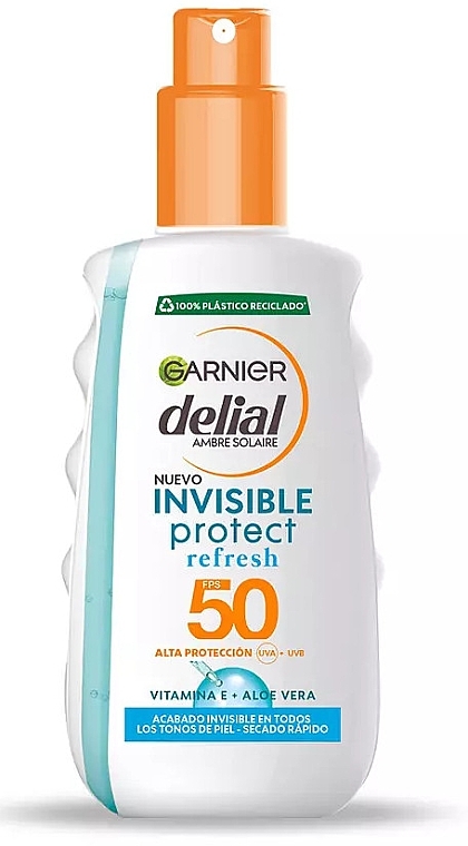 Sunscreen Spray - Garnier Delial Ambre Solaire Invisible Protect Refresh Spray SPF50 — photo N4