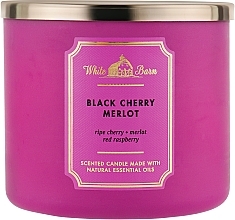 Fragrances, Perfumes, Cosmetics Scented Candle 'Black Cherry Merlot', 3 wicks - Bath and Body Works