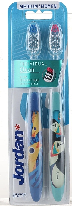 Toothbrushes, medium, fish + penguins - Jordan Individual Clean Medium — photo N1