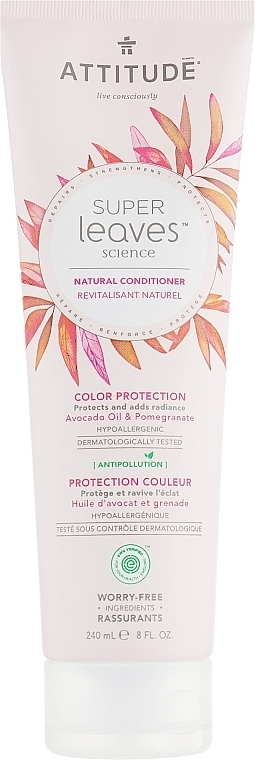 Conditioner for Color-Treated Hair - Attitude Conditioner Color Protection Avocado Oil & Pomegranate — photo N1