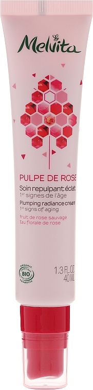 Anti-First Signs of Aging Firming Cream - Melvita Pulpe De Rose Plumping Radiance Cream — photo N2