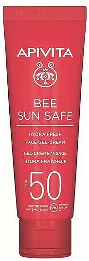 Seaweed & Propolis Face Sun Gel-Cream - Apivita Bee Sun Safe Hydra Fresh Face Gel-Cream SPF50 — photo N3